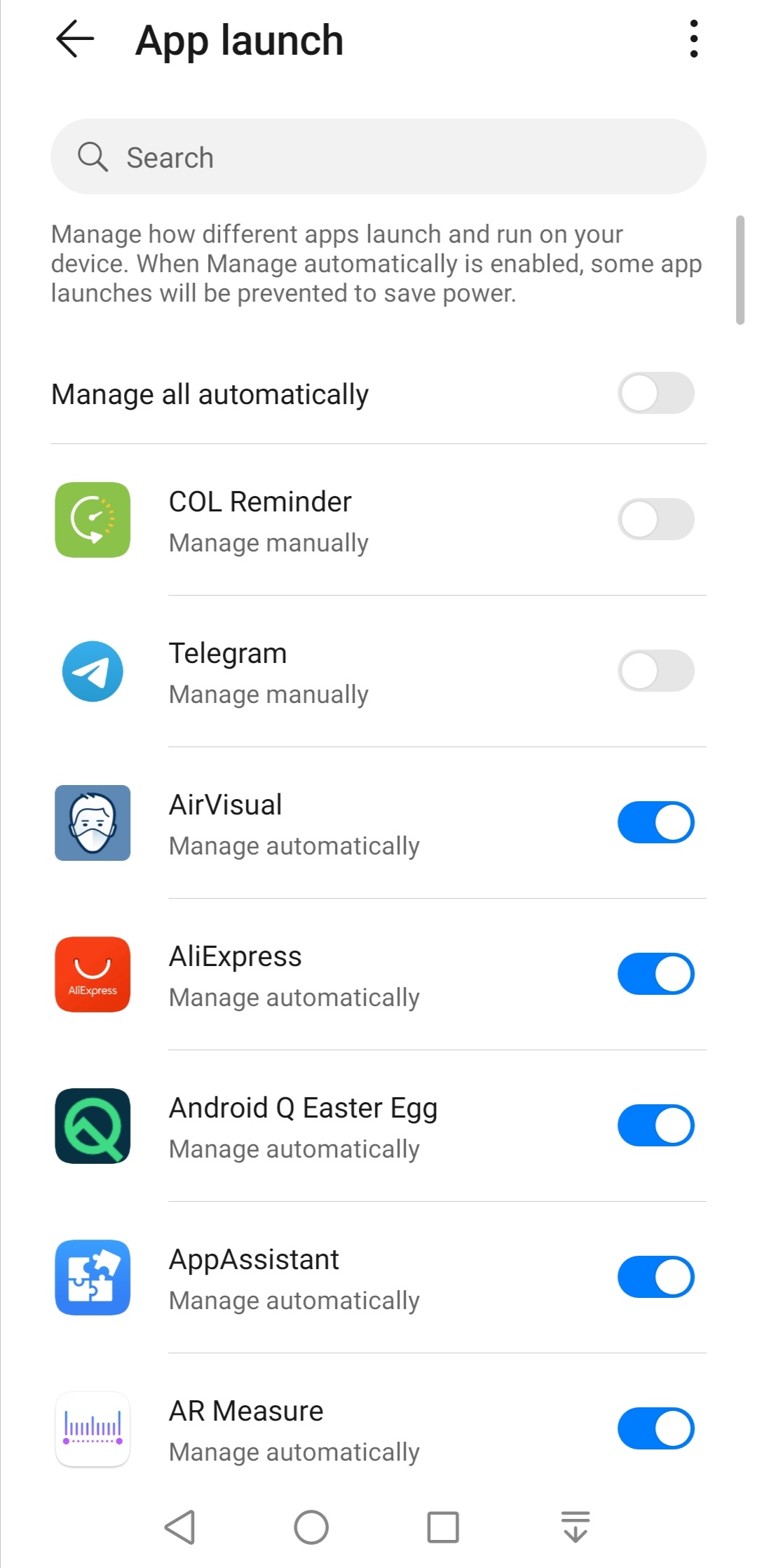 HUAWEI No notifications App Launch Setting COLapps Support Center